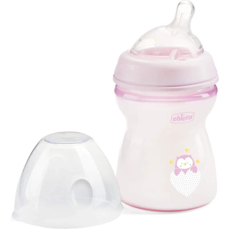 Chicco Natural Feeling Girl бебешко шише 2m+ 1 бр.