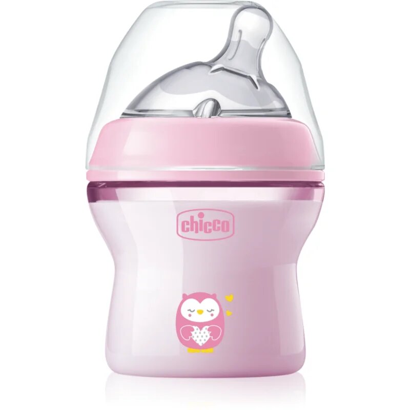 Chicco Natural Feeling Pink Girl бебешко шише 0 m+ 1 бр.