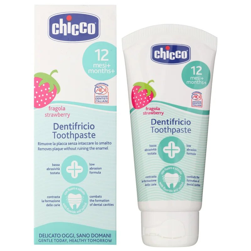Chicco Oral Care Toothpaste паста за зъби за деца вкус Strawberry 12 m+ 50 мл.
