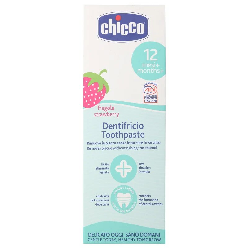 Chicco Oral Care Toothpaste паста за зъби за деца вкус Strawberry 12 m+ 50 мл.