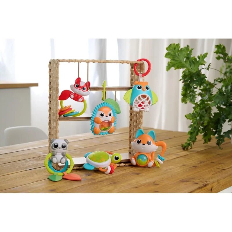 Chicco Owl Rattle контрастна играчка за окачане с дрънкалка 1 бр.