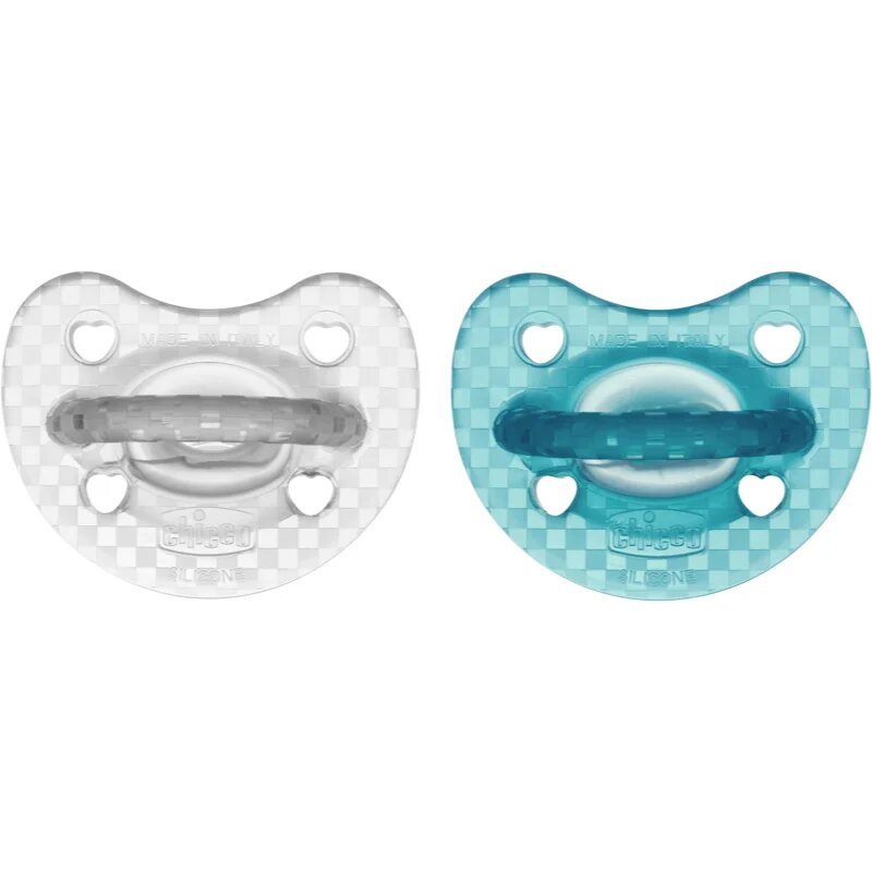 Chicco Physio Forma Luxe биберон 16-36 m Grey/Mint 2 бр.