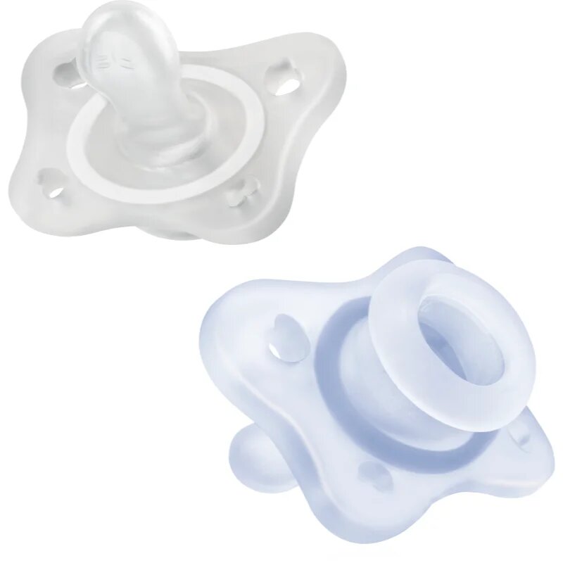 Chicco Physio Forma Mini Soft 0-2m биберон Blue/Transparent 2 бр.