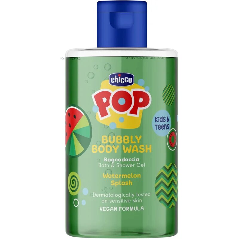 Chicco Pop Bubbly Body Wash Гел за душ и вана за деца Watermelon Splash 300 мл.