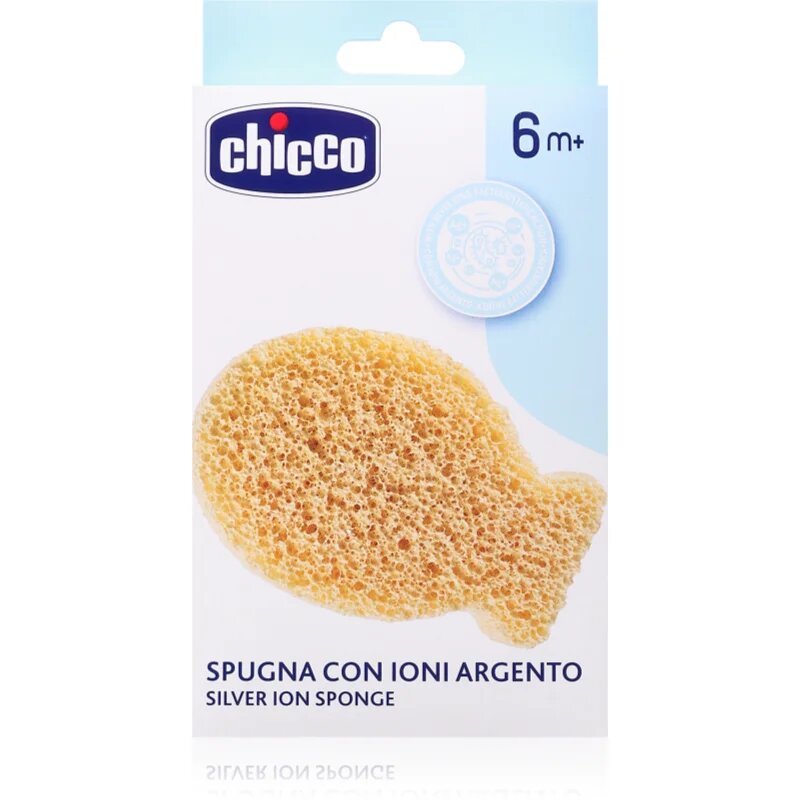 Chicco Silver Ion Sponge 6m+ детска гъба за миене със сребърни йони 1 бр.