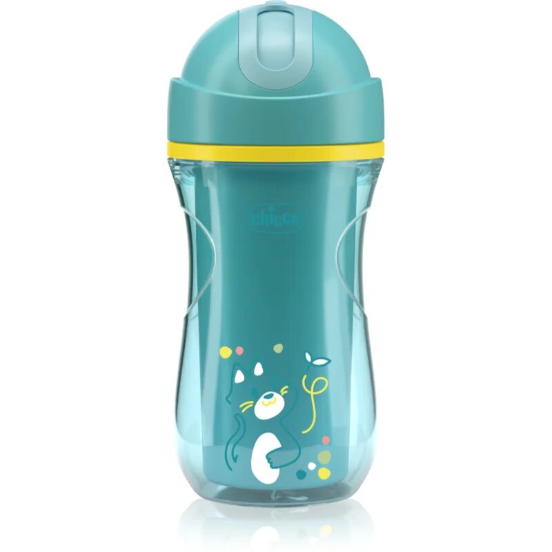 Chicco Sport Cup 14m+ чаша със сламка Teal 266 мл.
