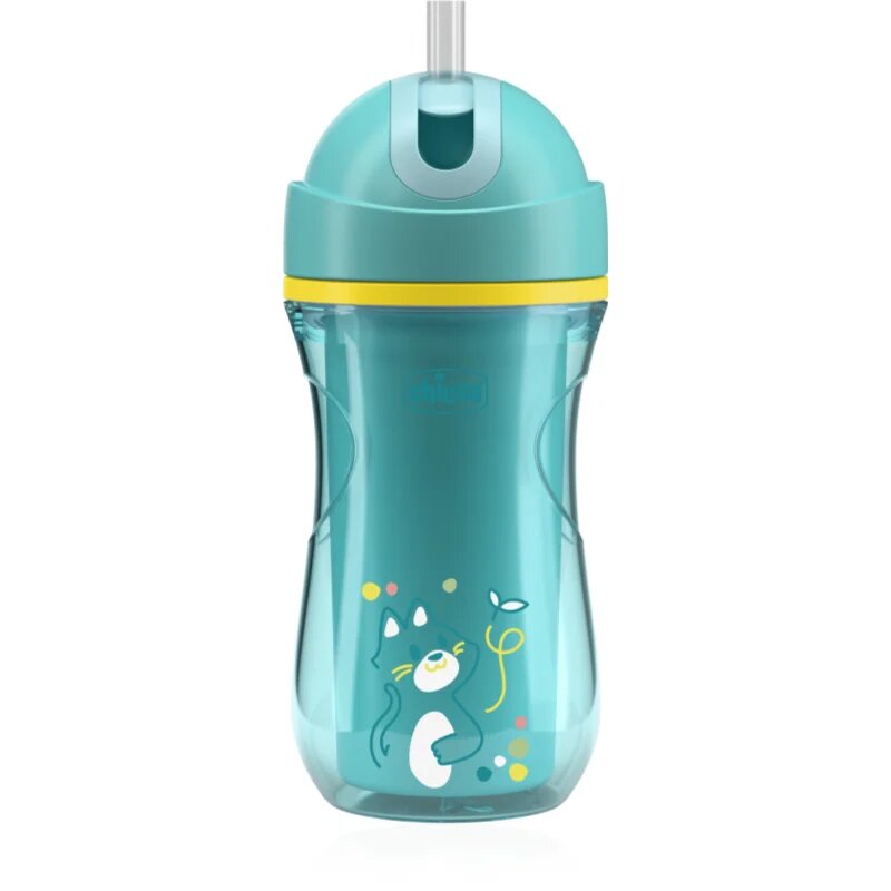 Chicco Sport Cup 14m+ чаша със сламка Teal 266 мл.