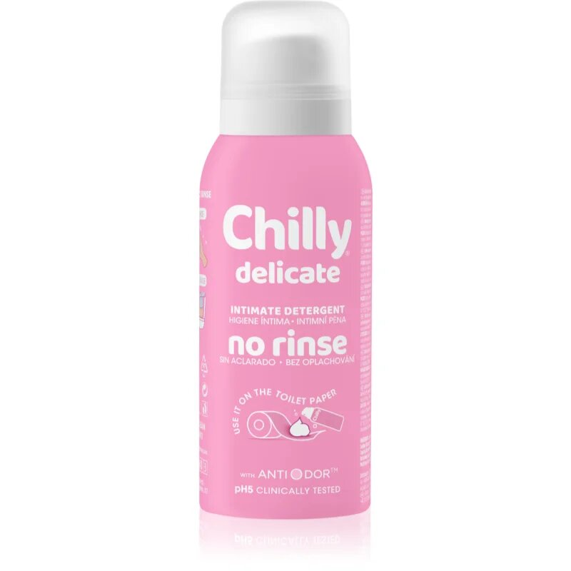 Chilly Delicate No Rinse нежна почистваща пяна за интимна хигиена 100 мл.