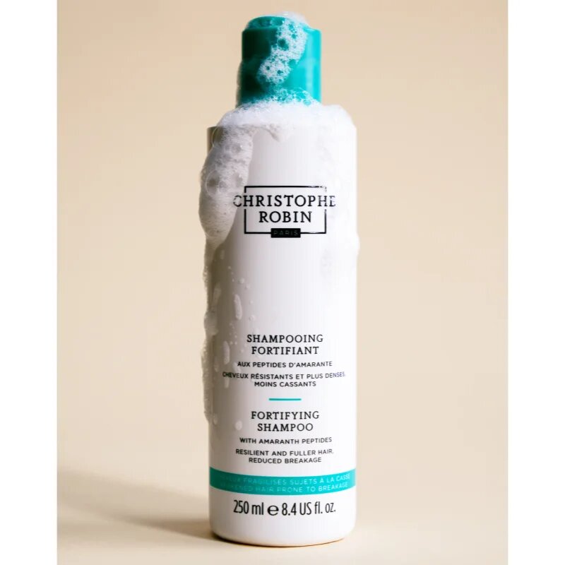 Christophe Robin Fortifying Shampoo with Amaranth Peptides изключително нежен шампоан против косопад 250 мл.