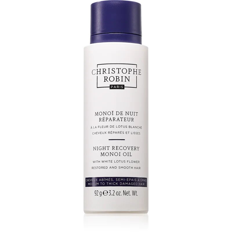 Christophe Robin Night recovery monoi oil нощна регенерираща грижа За коса 92 гр.