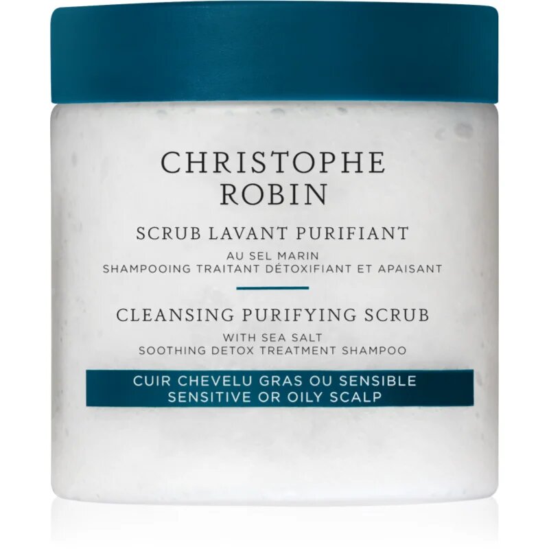 Christophe Robin Purifying Scrub With Sea Salt дълбоко почистващ пилинг с морски соли 250 мл.
