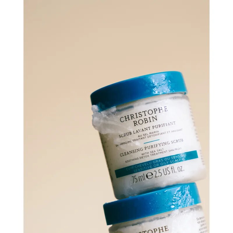 Christophe Robin Purifying Scrub With Sea Salt дълбоко почистващ пилинг с морски соли 75 мл.