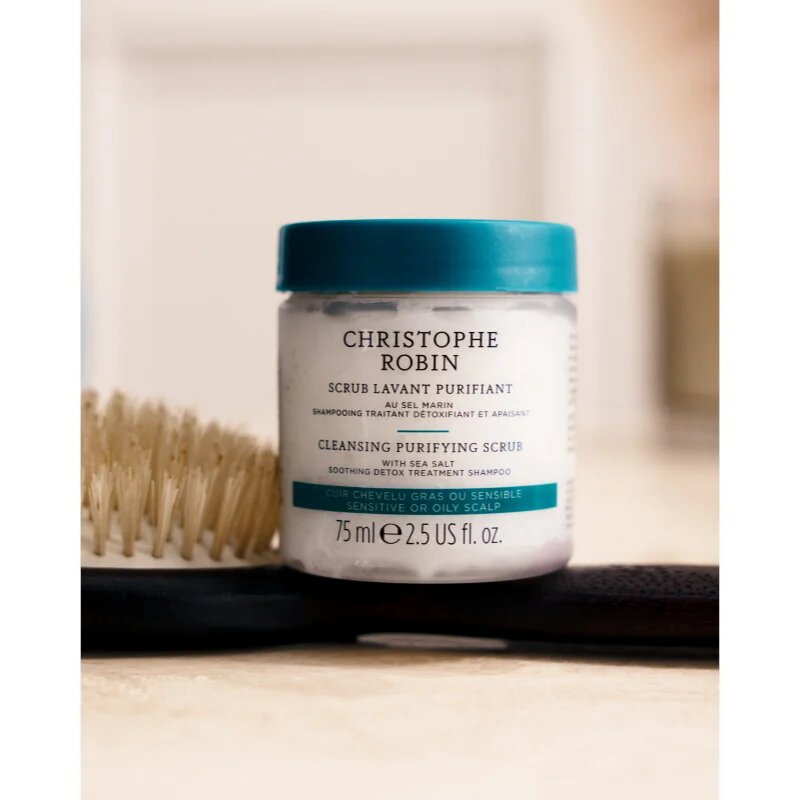 Christophe Robin Purifying Scrub With Sea Salt дълбоко почистващ пилинг с морски соли 75 мл.