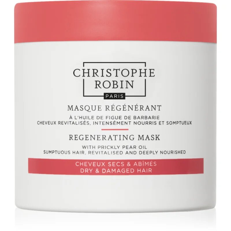 Christophe Robin Regenerating Mask with Prickly Pear Oil регенерираща маска за суха увредена и химически третирана коса 75 мл.