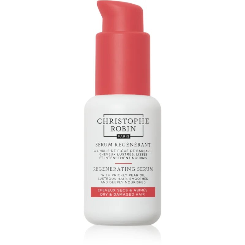 Christophe Robin Regenerating Serum with Prickly Pear Oil регенериращ серум за суха увредена и химически третирана коса 50 мл.