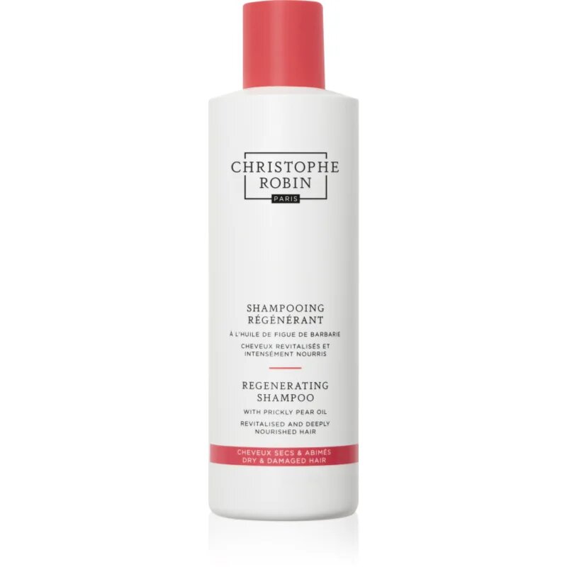 Christophe Robin Regenerating Shampoo with Prickly Pear Oil дълбоко регенериращ шампоан за увредена и химически третирана коса 250 мл.