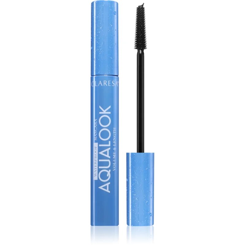 Claresa Aqualook Waterproof Mascara водоустойчива спирала за удължаване на миглите цвят Black 8 гр.