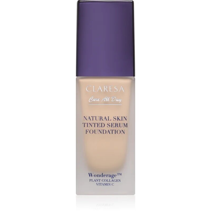 Claresa Care All Day Natural Skin Tinted Serum Foundation лек тониращ флуид за естествен вид цвят 1W Light Warm 32 мл.