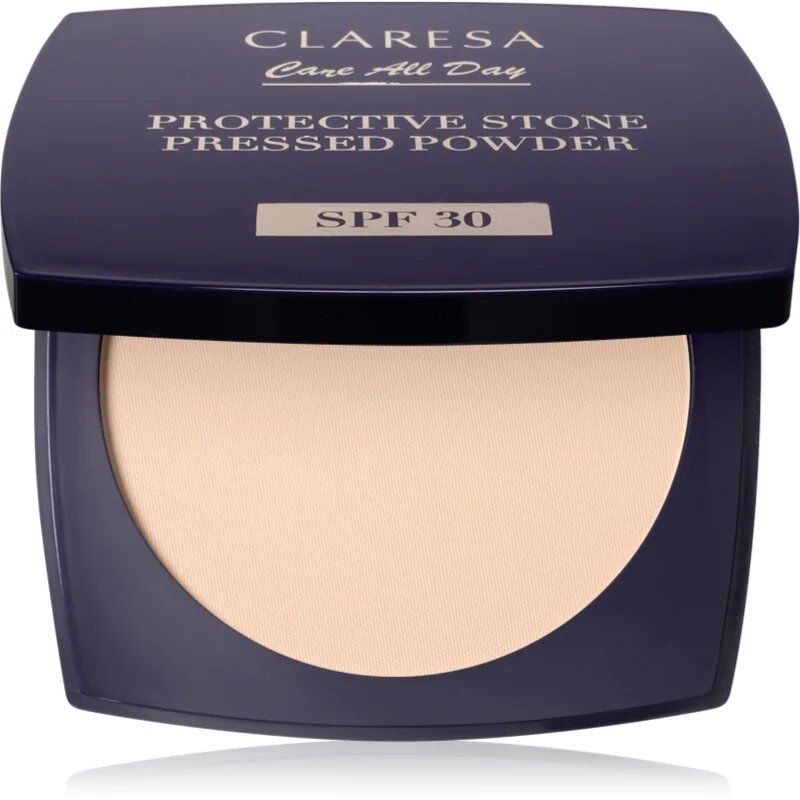 Claresa Care All Day Protective Stone Pressed Powder фиксираща пудра SPF 30 цвят Universal 10 гр.