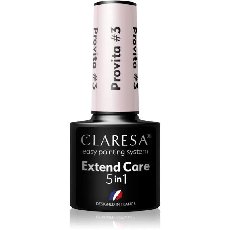 Claresa Extend Care 5 in 1 Provita основен лак за нокти с гел с регенериращ ефект цвят #3 5 гр.