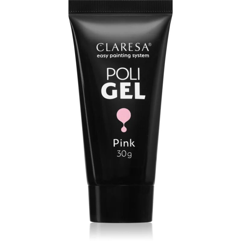 Claresa Poli Gel гел за гел и акрилни нокти цвят Pink 30 гр.