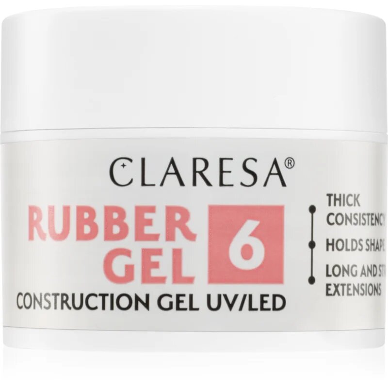 Claresa Rubber Gel Construction Gel UV/LED гел-лак за удължаване на ноктите цвят 06 12 гр.