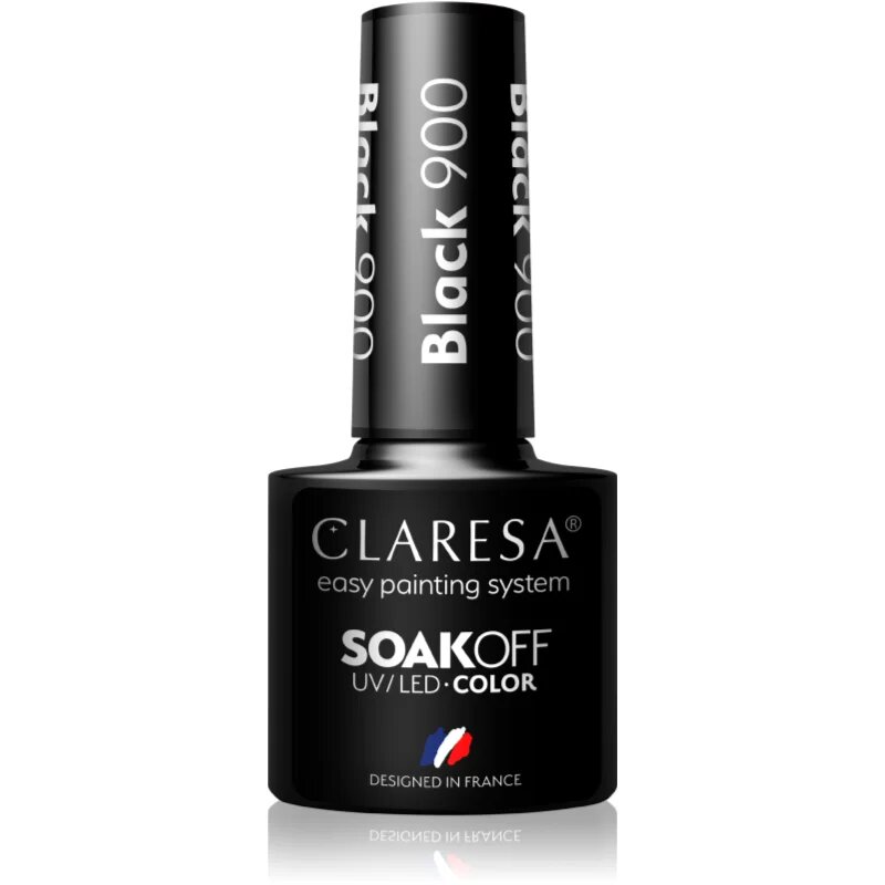 Claresa SoakOff UV/LED Color Black гел лак за нокти цвят 900 5 гр.