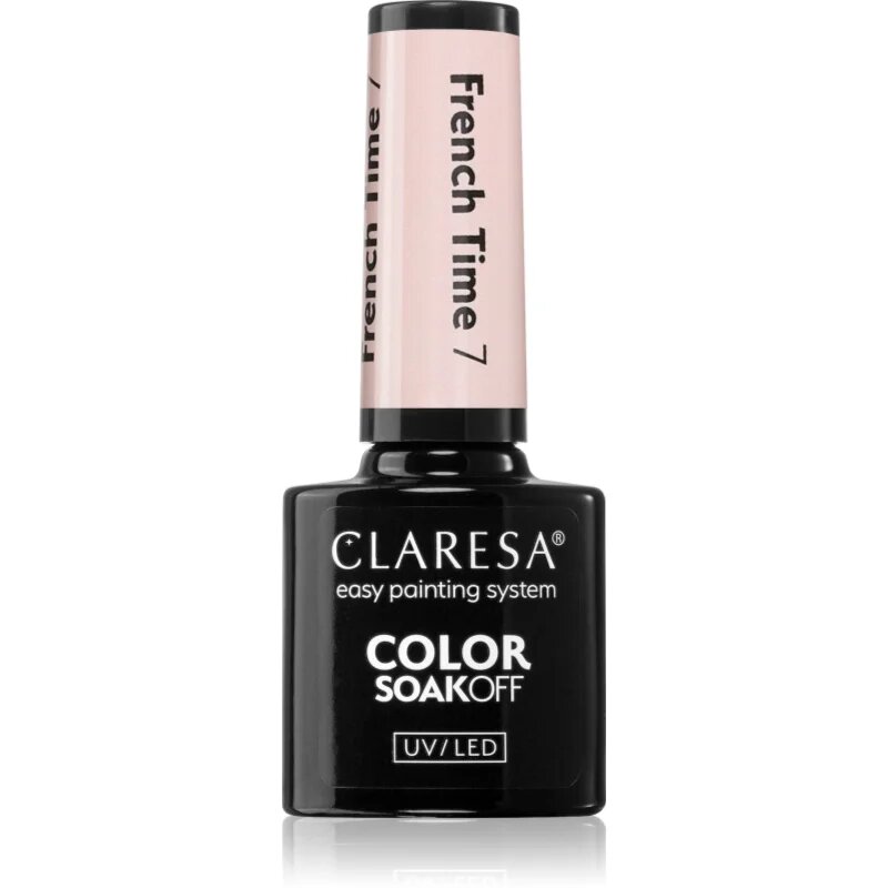 Claresa SoakOff UV/LED Color French Time гел лак за нокти с използване на UV/LED лампа цвят 7 5 гр.