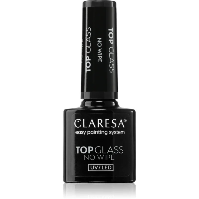 Claresa UV/LED Top Glass No Wipe топ лак за защита и блясък без лепкавост 5 гр.