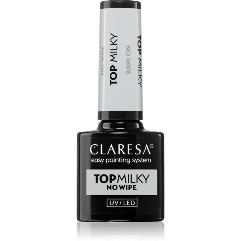 Claresa UV/LED Top Milky No Wipe гел топ лак за нокти 5 гр.