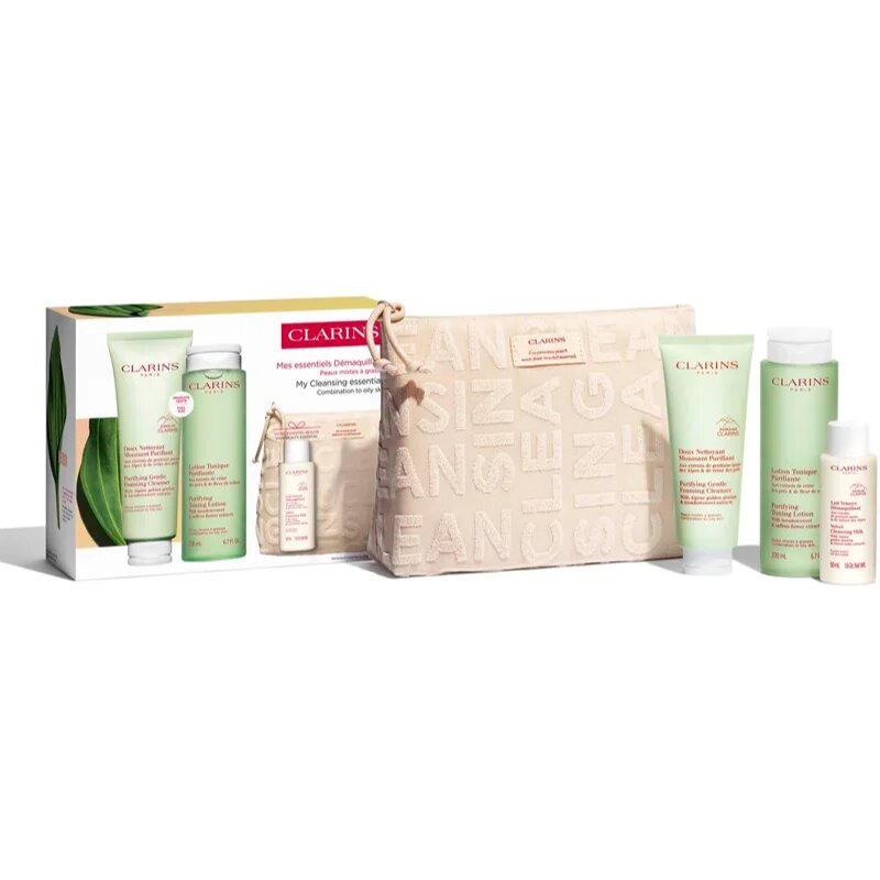 Clarins Cleansing Essentials Combination To Oily Skin подаръчен комплект за комбинирана към мазна кожа