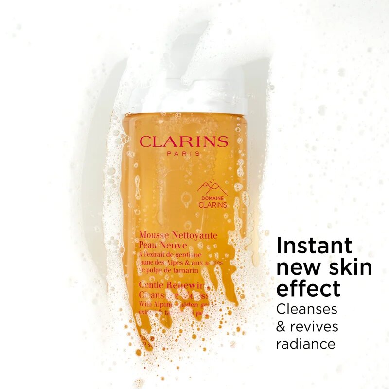 Clarins Cleansing Gentle Renewing Cleansing Mousse нежна почистваща пяна за всички типове кожа на лицето 150 мл.