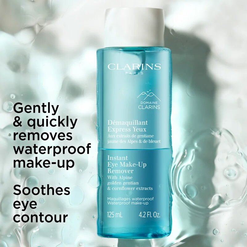 Clarins Cleansing Instant Eye Make-Up Remover двуфазов продукт за почистване на грим за чувствителни очи 125 мл.