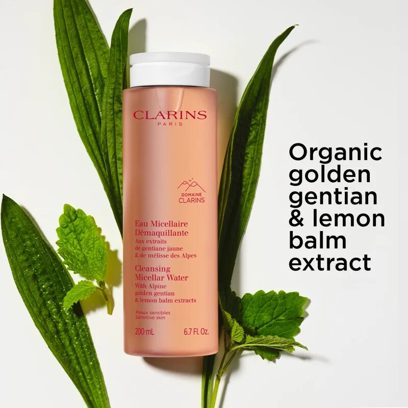 Clarins Cleansing Micellar Water почистваща мицеларна вода за чувствителна кожа на лицето 200 мл.
