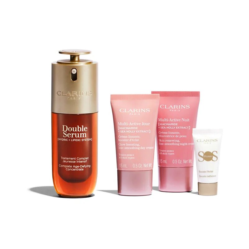 Clarins Double Serum & Multi-Active Collection подаръчен комплект за младежки вид Luminosity