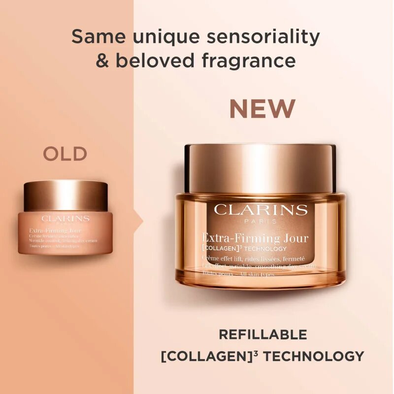 Clarins Extra-Firming Day Cream Refill дневен лифтинг крем против бръчки за всички типове кожа на лицето refill 50 мл.