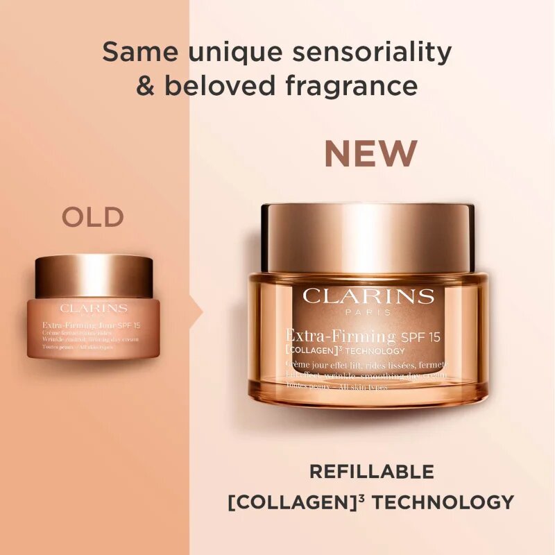 Clarins Extra-Firming Day Cream SPF15 Refill дневен лифтинг крем против бръчки SPF 15 refill 50 мл.