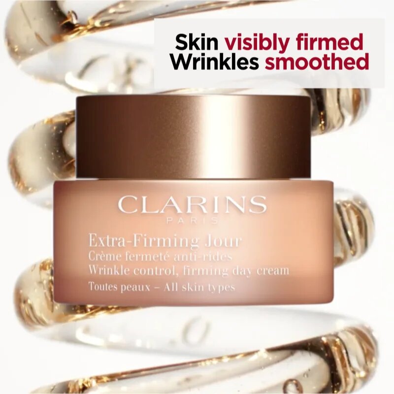 Clarins Extra-Firming Day дневен лифтинг крем против бръчки за всички типове кожа на лицето 50 мл.