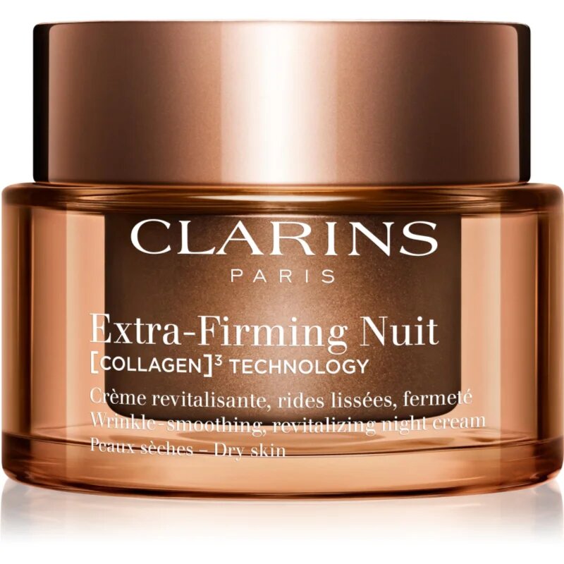 Clarins Extra-Firming Night Cream нощен крем-лифтинг против бръчки за суха кожа 50 мл.