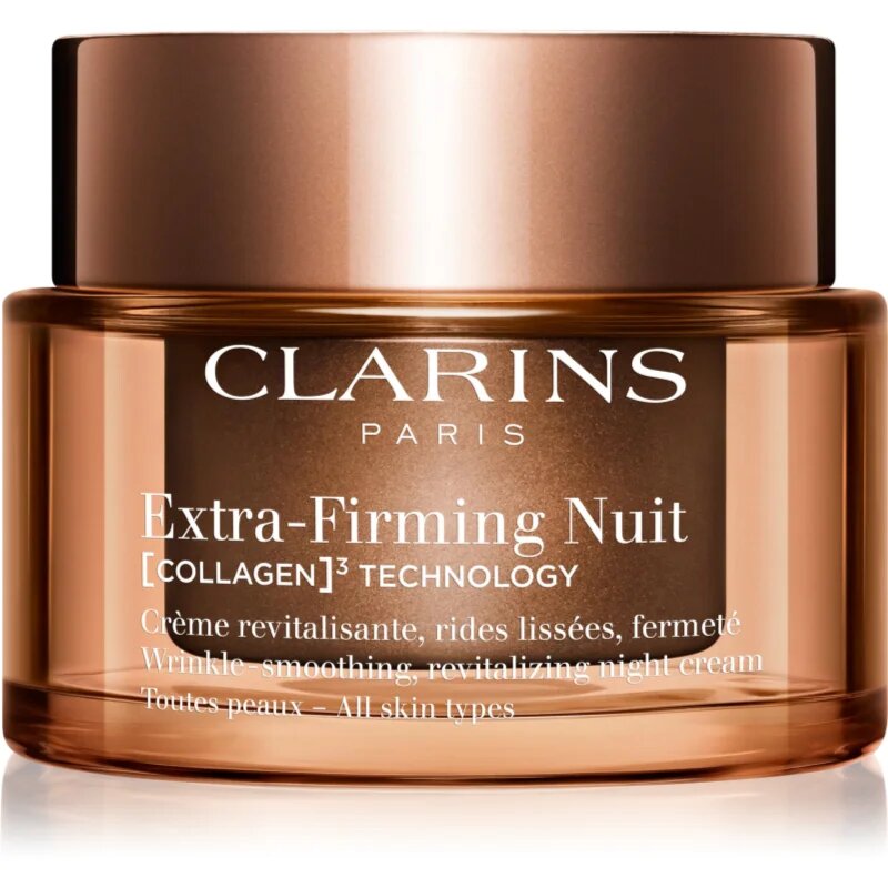Clarins Extra-Firming Night Cream нощен крем-лифтинг против бръчки за всички типове кожа на лицето 50 мл.