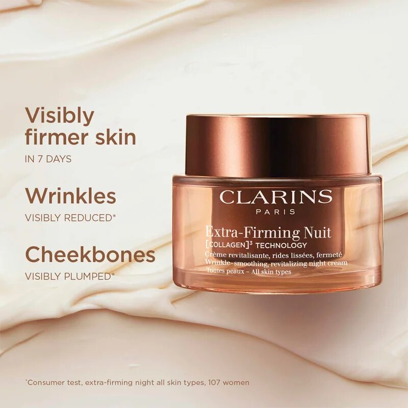 Clarins Extra-Firming Night Cream нощен крем-лифтинг против бръчки за всички типове кожа на лицето 50 мл.