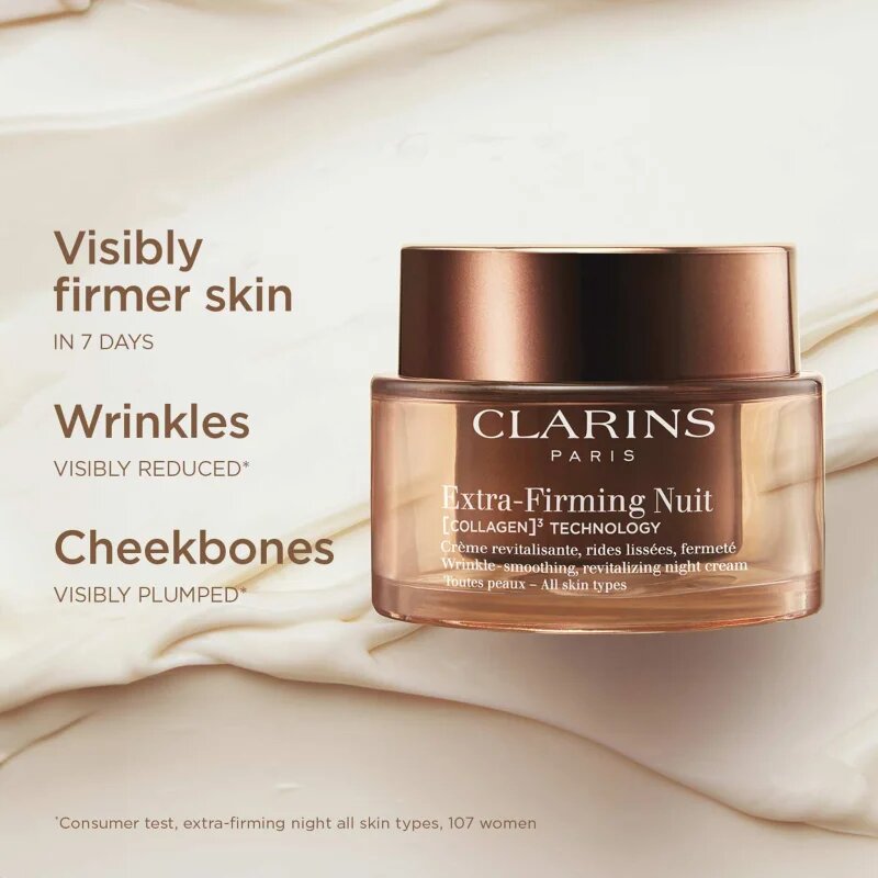 Clarins Extra-Firming Night Cream Refill нощен крем-лифтинг против бръчки за всички типове кожа на лицето refill 50 мл.