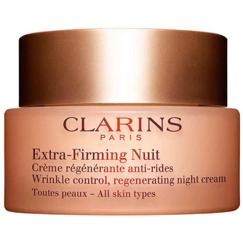 Clarins Extra-Firming Night стягащ нощен крем с регенериращ ефект за всички типове кожа на лицето 50 мл.