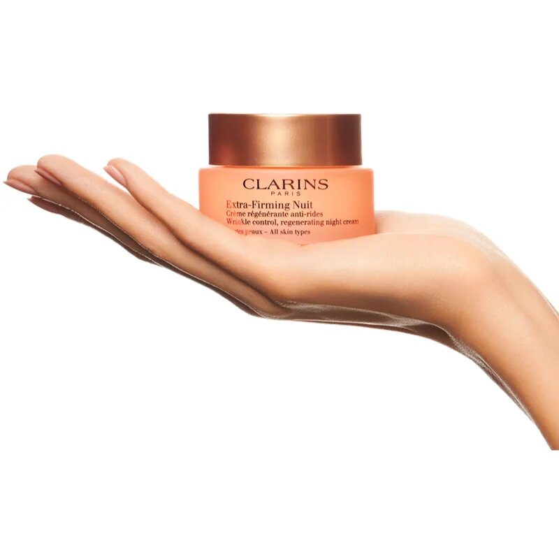 Clarins Extra-Firming Night стягащ нощен крем с регенериращ ефект за всички типове кожа на лицето 50 мл.