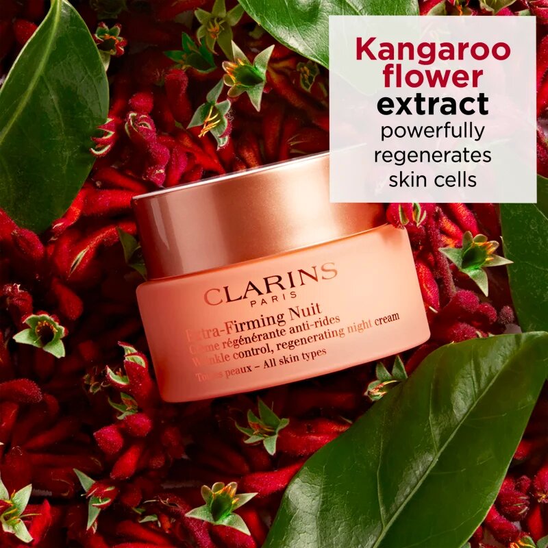 Clarins Extra-Firming Night стягащ нощен крем с регенериращ ефект за всички типове кожа на лицето 50 мл.