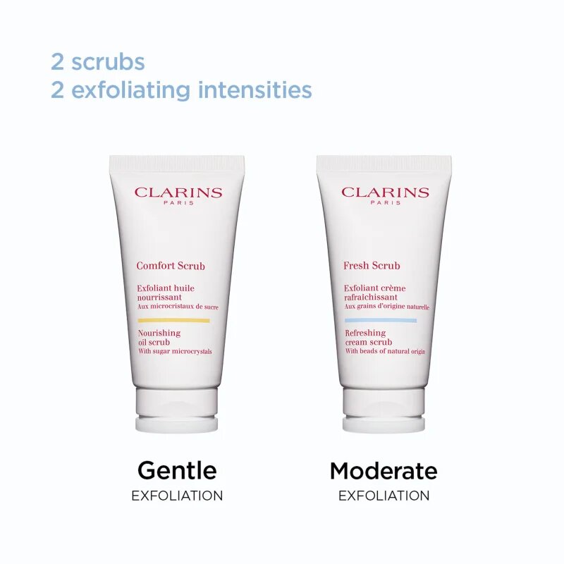 Clarins Fresh Scrub Refreshing Cream Scrub крем-пилинг за подхранване на кожата на лицето и поддържане на естествената хидратация 50 мл.