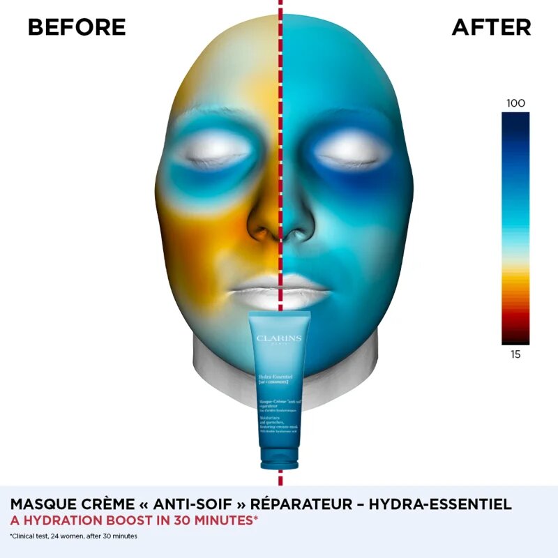 Clarins Hydra-Essentiel [HA²] Mask хидратираща маска за лице 75 мл.