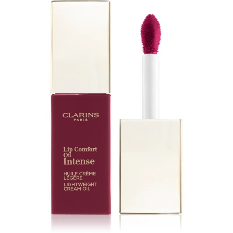 Clarins Lip Comfort Oil Intense маслен гланц за устни с подхранващ ефект цвят 02 Intense Plum 6 мл.