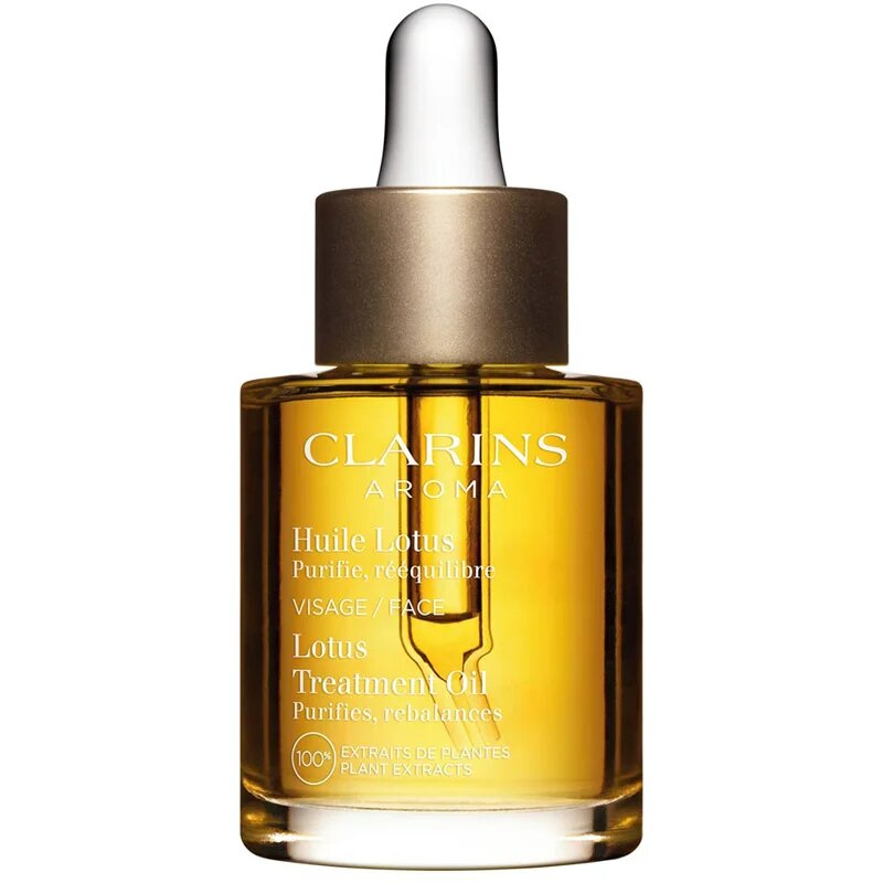 Clarins Lotus Treatment Oil регенериращо масло с изглаждащ ефект дневен и нощен 30 мл.