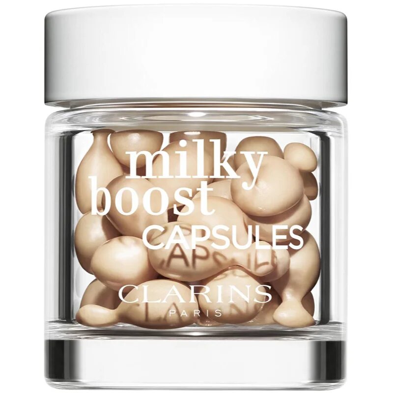 Clarins Milky Boost Capsules озаряващ фон дьо тен капсули цвят 01 30x0.2 мл.